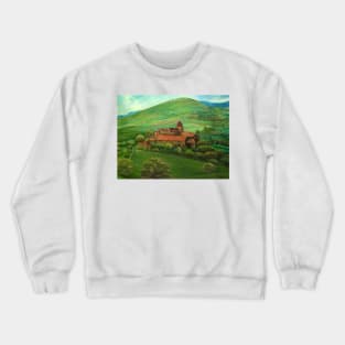 Chateau in Burgundy Crewneck Sweatshirt